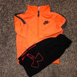 Size 4/5 Nike Zip Up and Under Armour Shorts